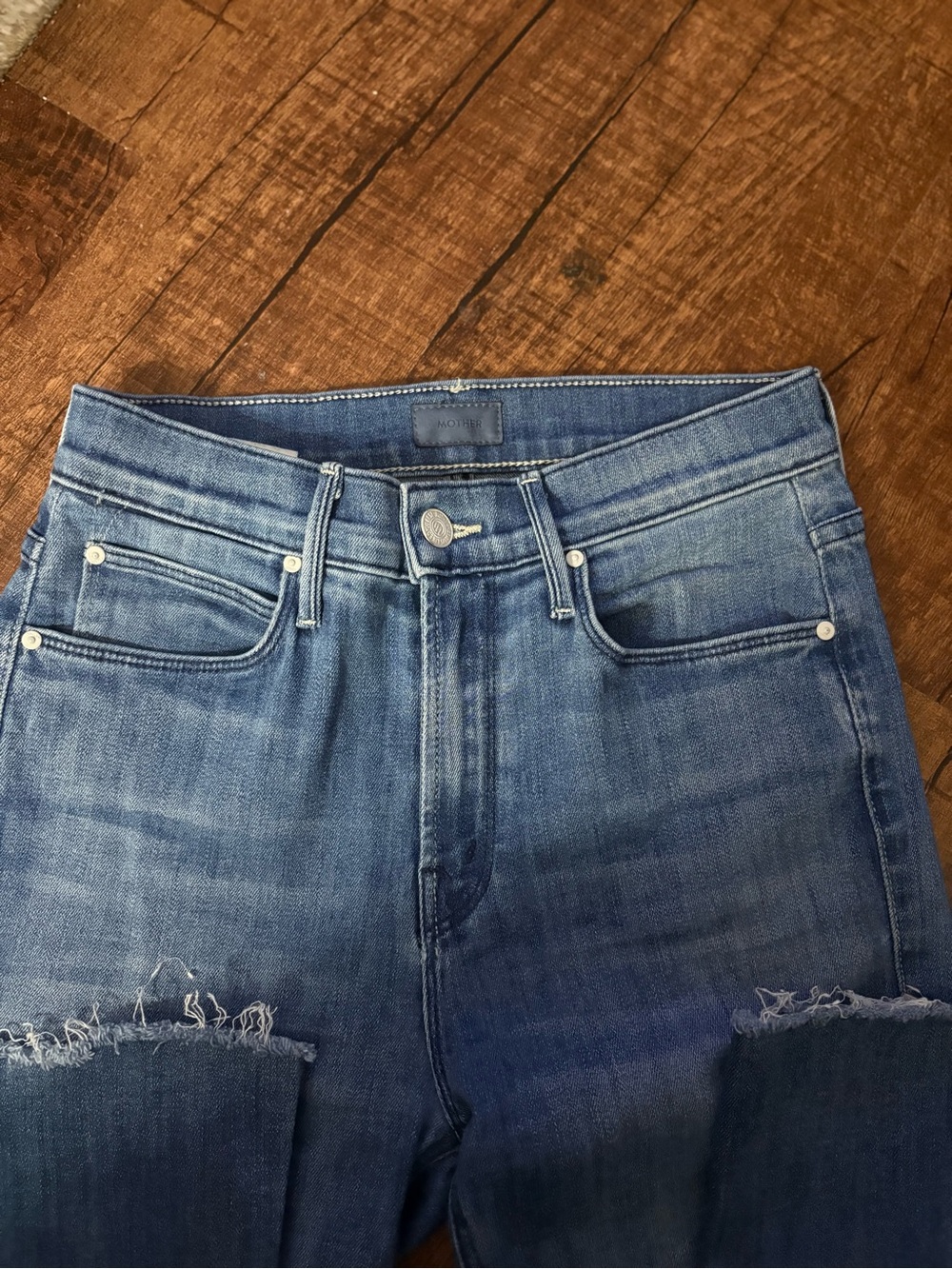MOTHER Women’s Sz 25 The Runaway Step Fray Jeans in A Night in Havana wash - Picture 6 of 11